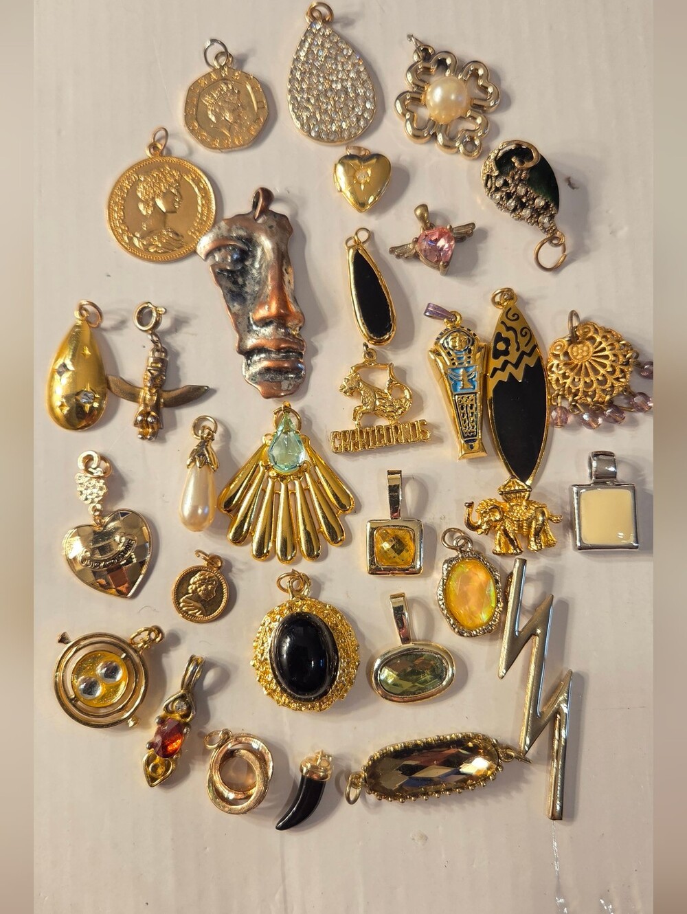 Assorted Gold-Tone Women’s Charm Pendant Collection - Multi-Style